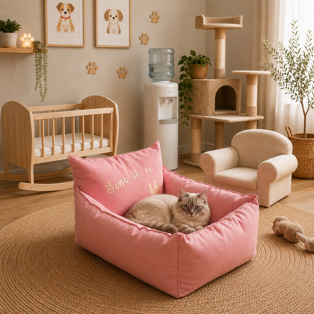 Cuccia Divanetto Artigianale in Cotone per Cani